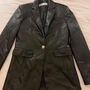 Black Leather Blazer